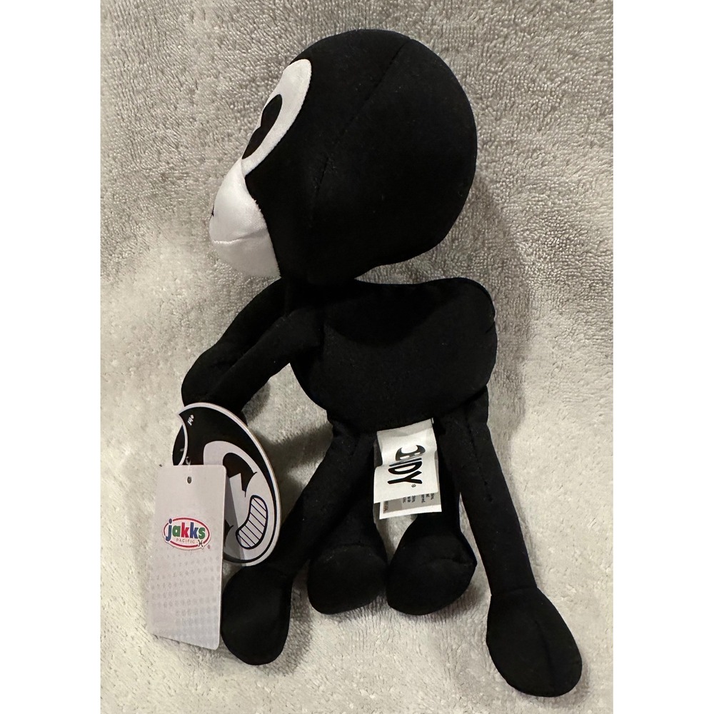 Jakks Pacific Bendy and the Dark Revival Edgar Plush Butcher Gang Black White - Picture 5 of 8